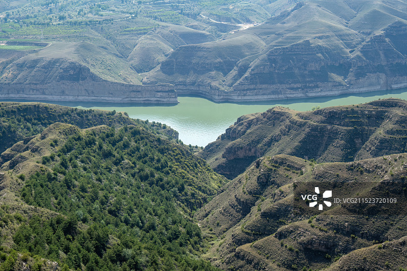 山西省忻州市偏关县黄河入晋第一湾乾坤湾图片素材
