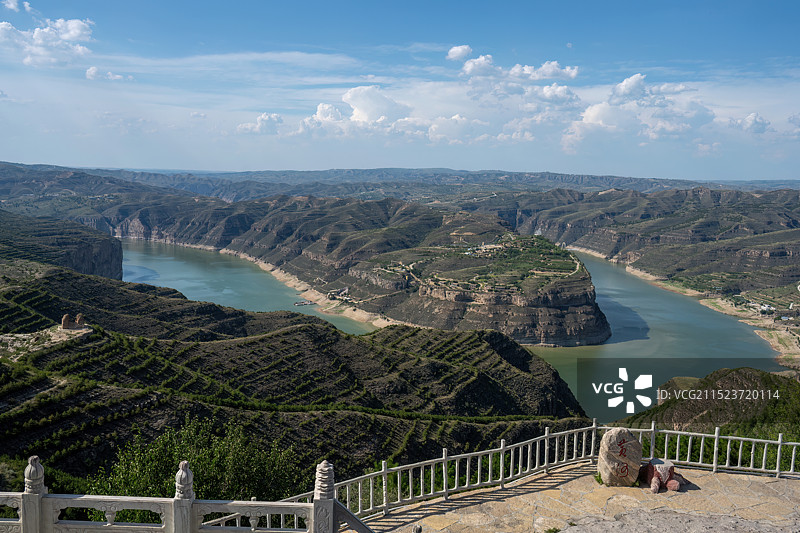 山西省忻州市偏关县黄河入晋第一湾乾坤湾图片素材