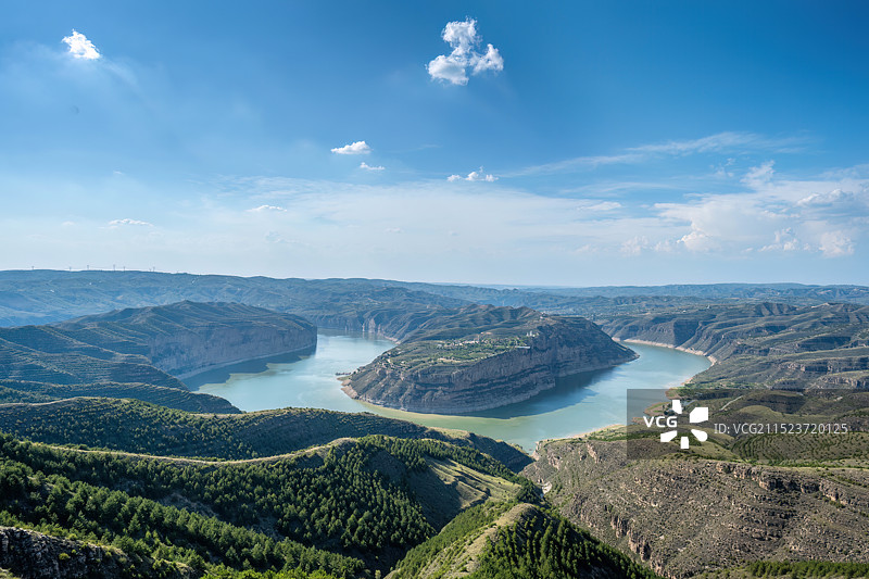 山西省忻州市偏关县黄河入晋第一湾乾坤湾图片素材