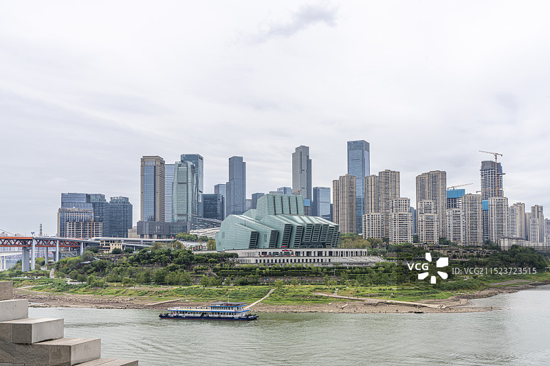 千厮门大桥 重庆大剧院图片素材