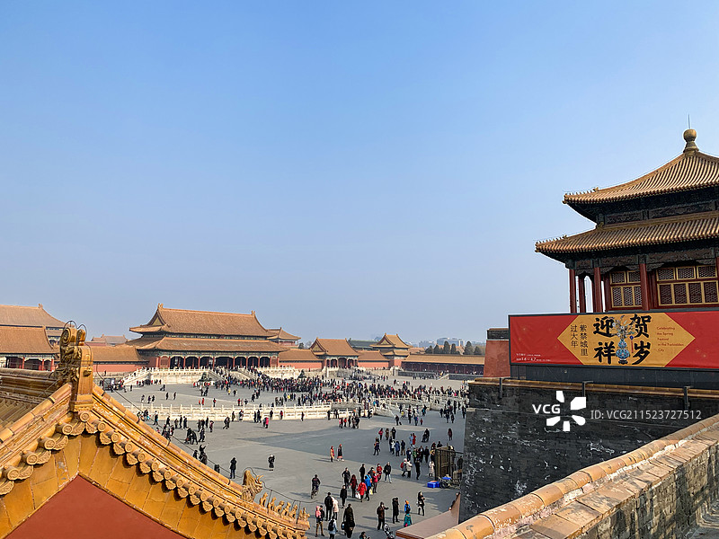 春节期间的故宫图片素材