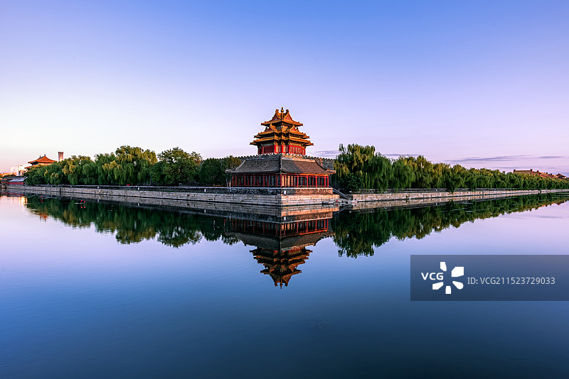 日落中角楼-北京故宫图片素材