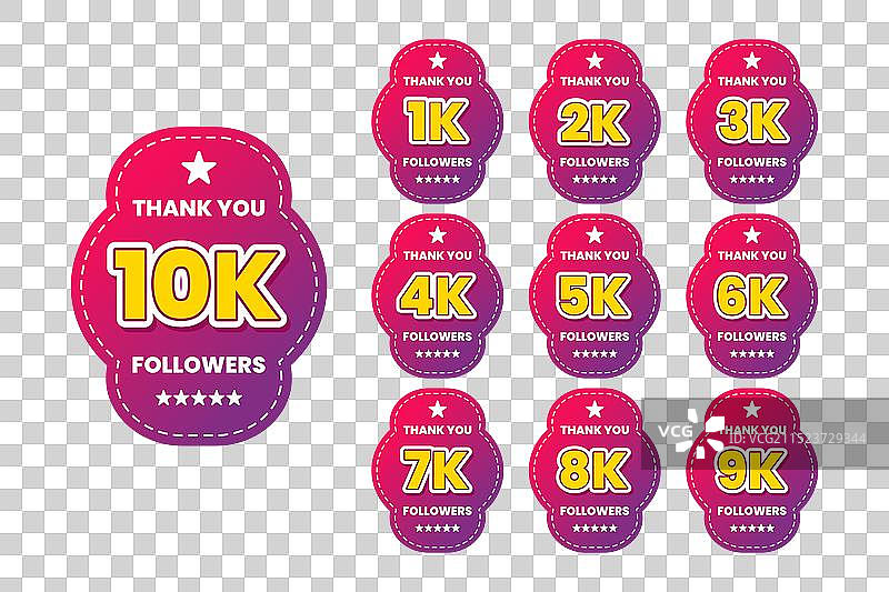 社交媒体感谢粉丝素材图片素材