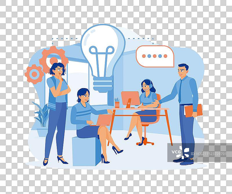 在办公室开会的年轻商务人士图片素材