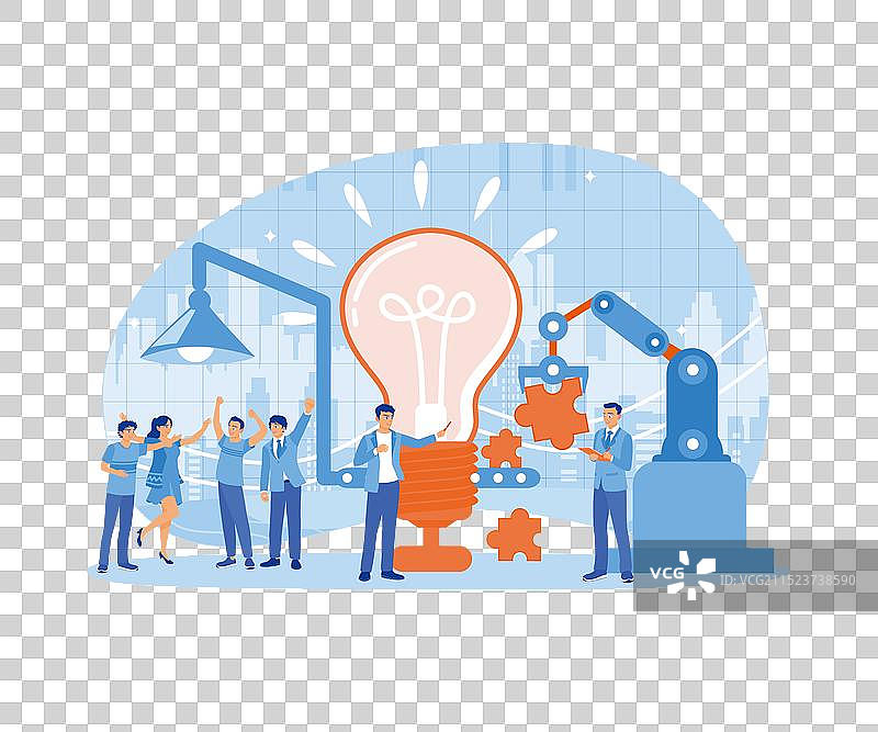 在现代工业中寻找新机遇的商人图片素材