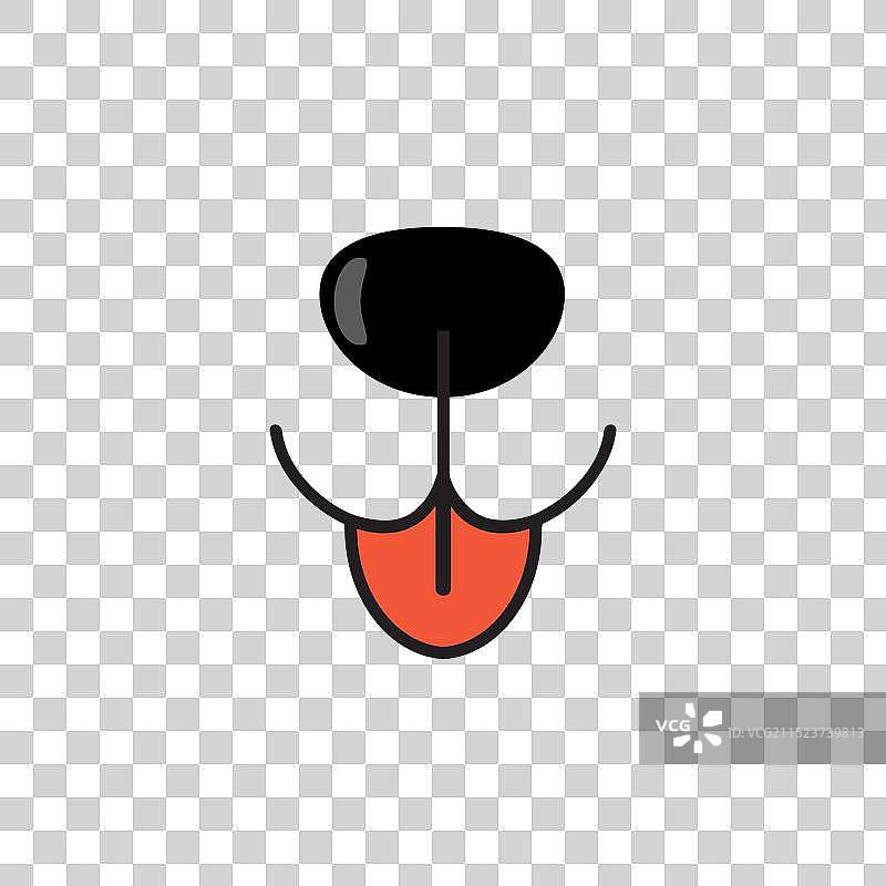 小狗吐舌头笑脸图标图片素材