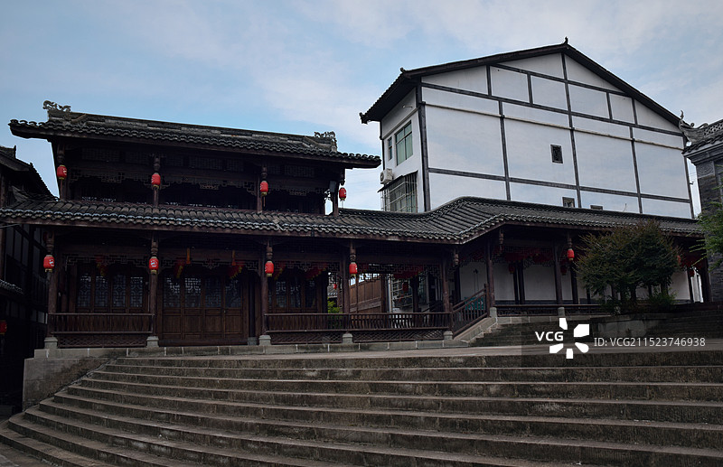 巴中平昌白衣古镇民居图片素材