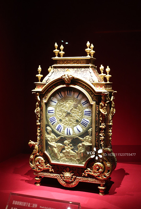 清代文物钟表图片素材
