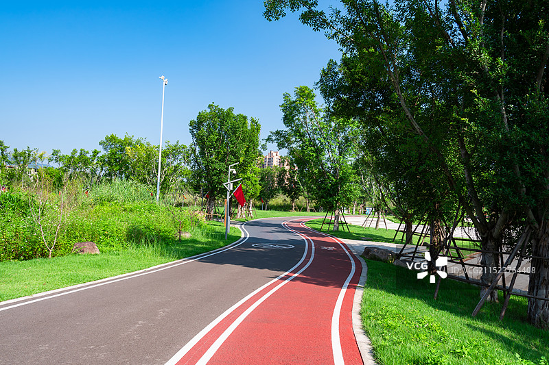 福州旗山湖公园里的跑道图片素材