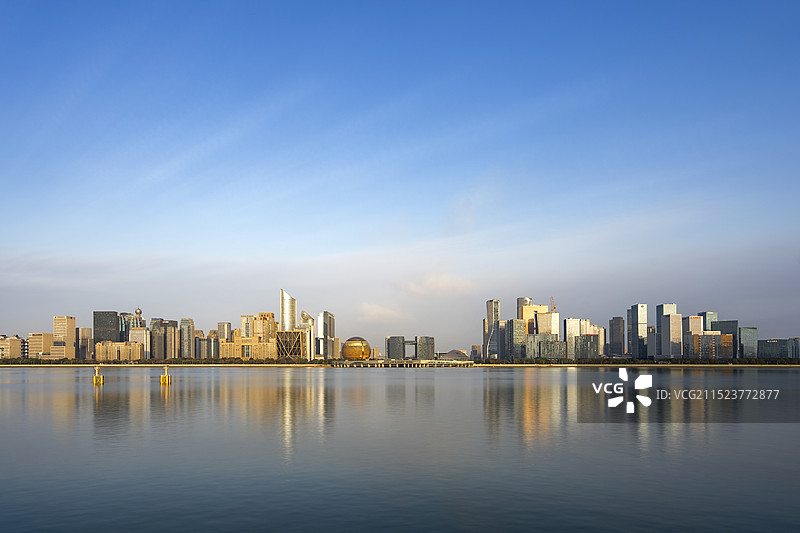 杭州城市天际线钱江新城都市景观图片素材
