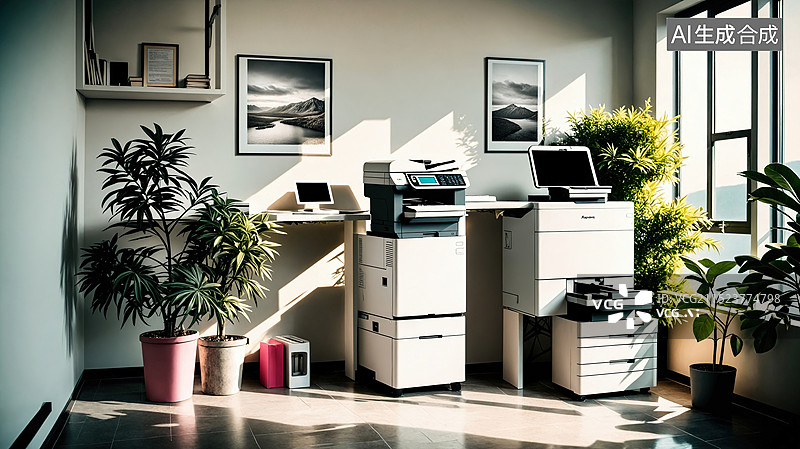 【AI数字艺术】现代办公室的一角图片素材