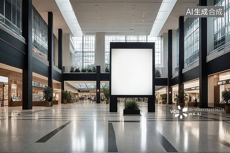 【AI数字艺术】现代购物中心图片素材