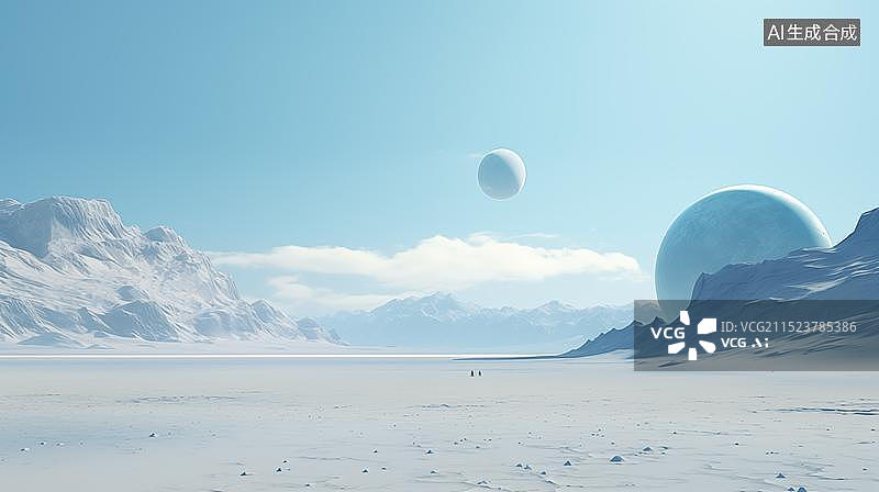 【AI数字艺术】空旷 山川 星球 汽车背景图图片素材