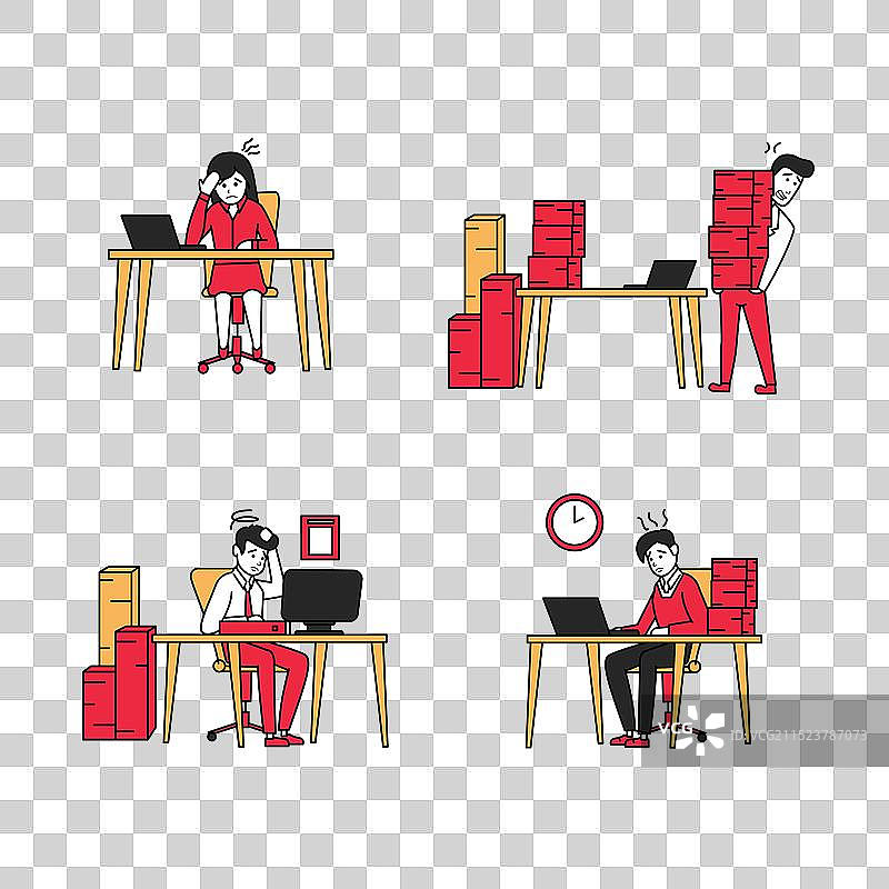 压力大的上班族图片素材