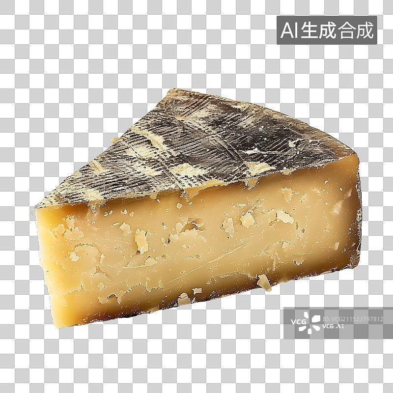 【AI数字艺术】免抠|一块美味的硬奶酪切片图片素材