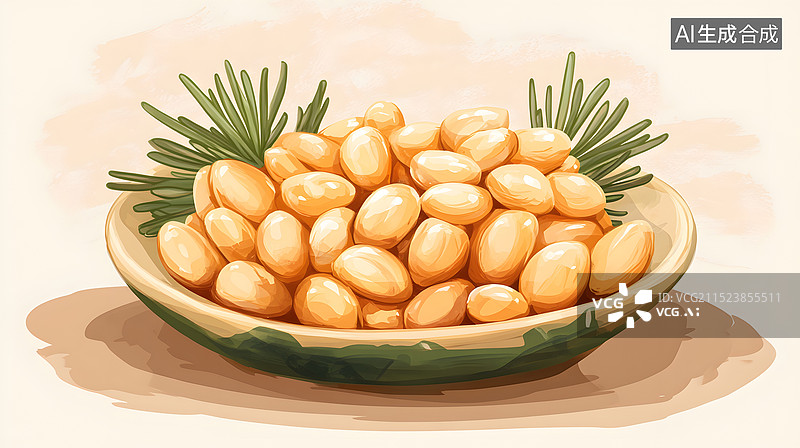 【AI数字艺术】黄豆插画图片素材