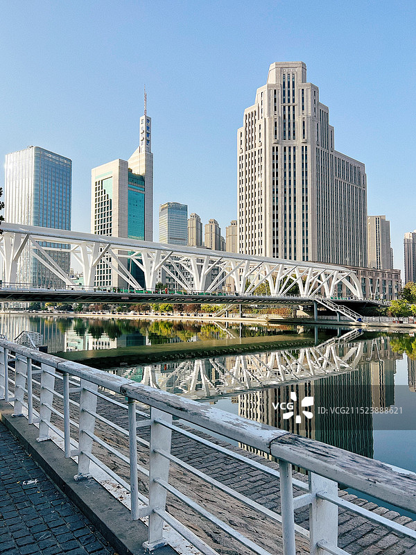 天津进步桥图片素材