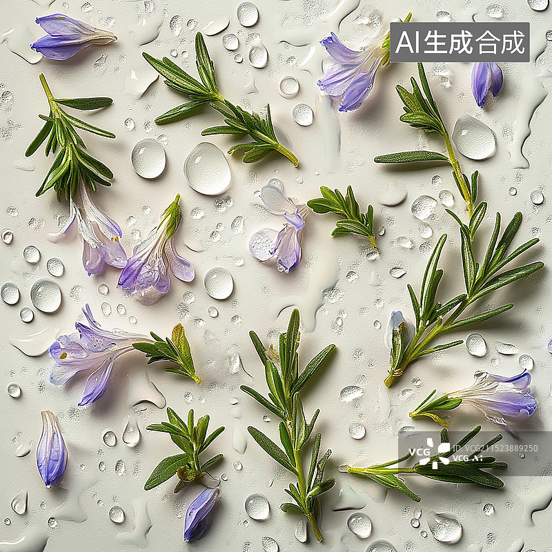 【AI数字艺术】迷迭香花草图片素材