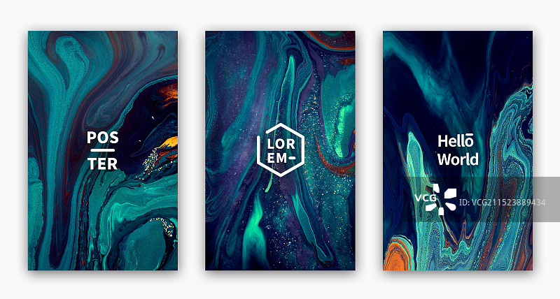自然抽象流体艺术装饰海报图片素材