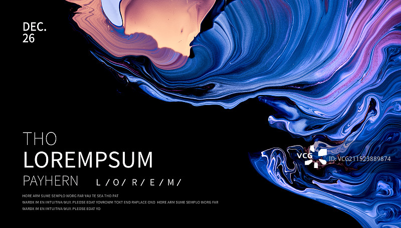 抽象流体艺术商业应用设计模板图片素材