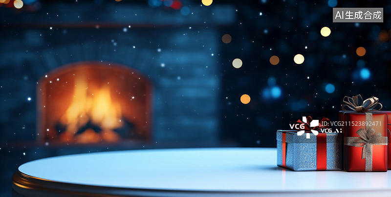 【AI数字艺术】西方圣诞节背景圣诞快乐圣诞树素材背景图片素材