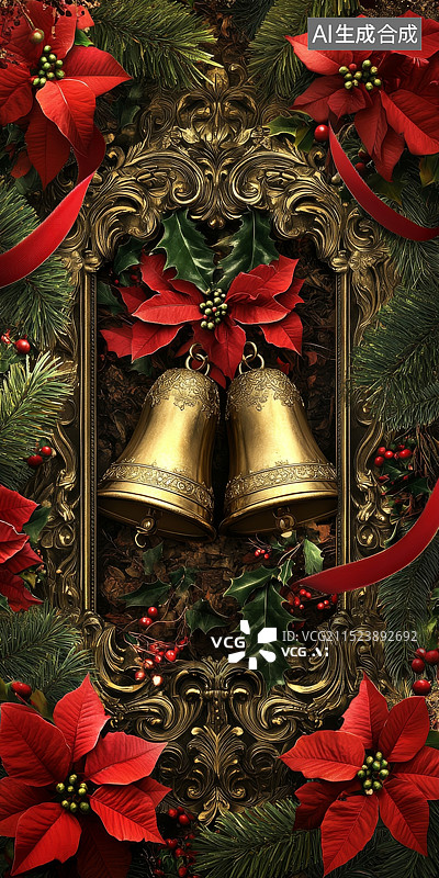 【AI数字艺术】西方圣诞节背景圣诞快乐圣诞树素材背景图片素材