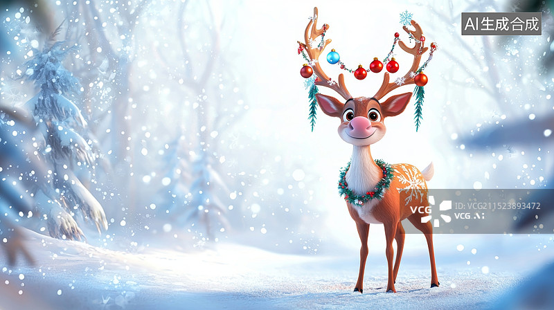 【AI数字艺术】西方圣诞节背景圣诞快乐圣诞树素材背景图片素材