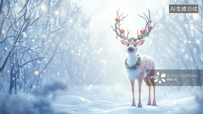 【AI数字艺术】西方圣诞节背景圣诞快乐圣诞树素材背景图片素材