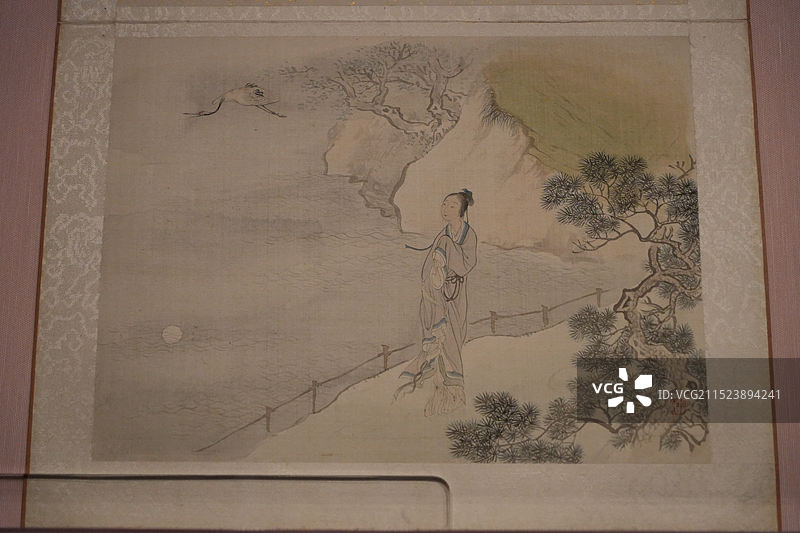 清代费丹旭十二金钗图册，绢本设色，故宫文华殿展览，千秋佳人人物画图片素材