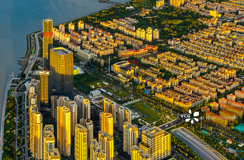 上海长滩观光塔 宝山金箍棒 宝山中学 临江新村 海滨城市金色夕阳时刻 上海市宝山区城市风光图片素材