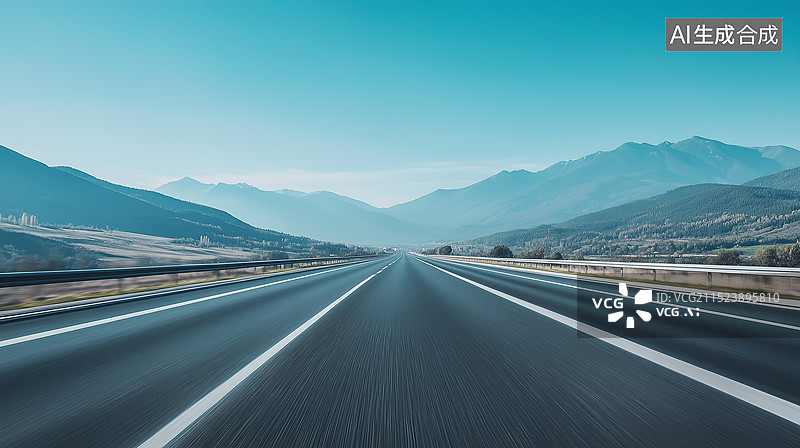 【AI数字艺术】户外自然风景与山区道路图片素材