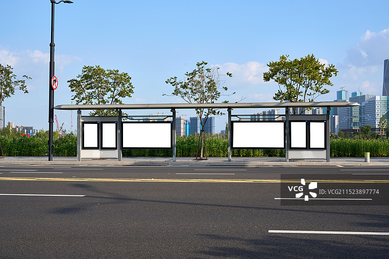 杭州萧山公交站台图片素材