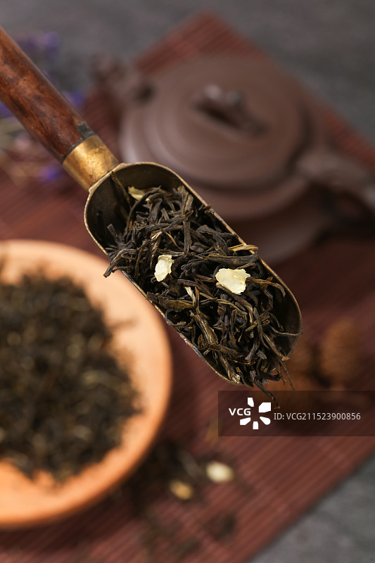 茉莉花茶特写图片素材