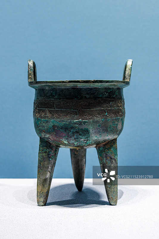 商云雷纹鼎·山西省临汾市永和县出土·山西博物院藏图片素材
