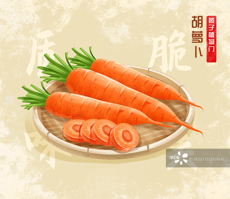 胡萝卜插画海报图片素材