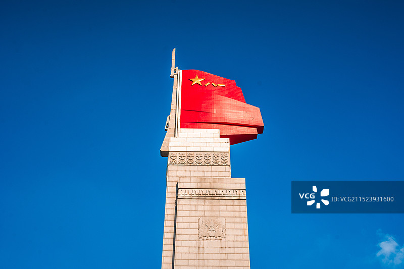 南昌市八一广场--国庆升旗演习图片素材