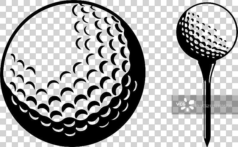白色背景上的高尔夫图标图片素材