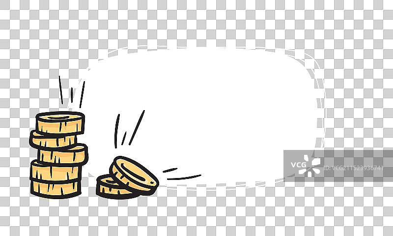 价格标签的硬币图标简约背景图片素材