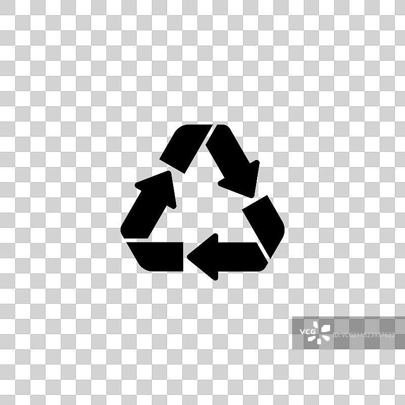 环保黑色回收符号图标图片素材