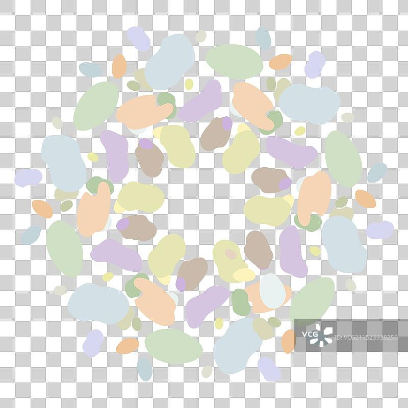 由抽象彩色点组成的圆形边框图片素材