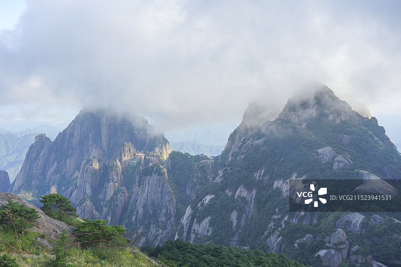 安徽黄山风景区风景组照图片素材