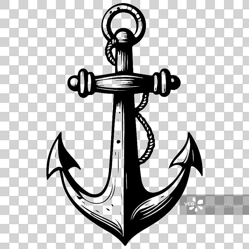 卡通手绘锚点线条图片素材