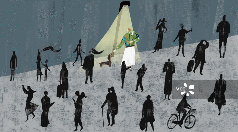 清静心插画GIF动图图片素材