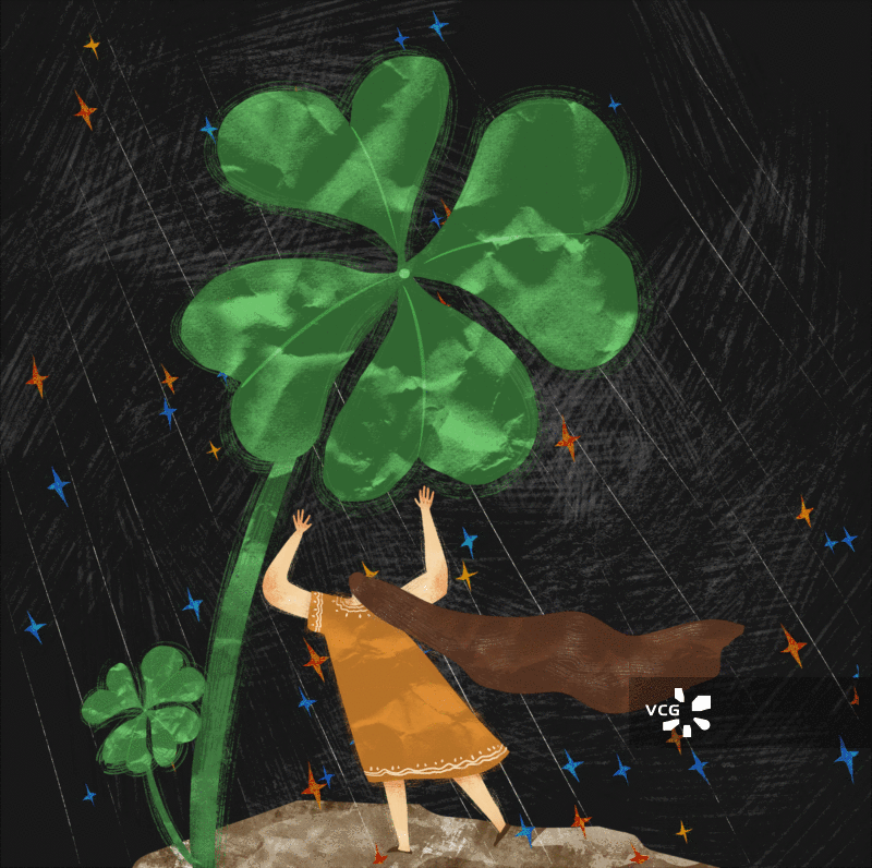 幸运草插画GIF动图图片素材