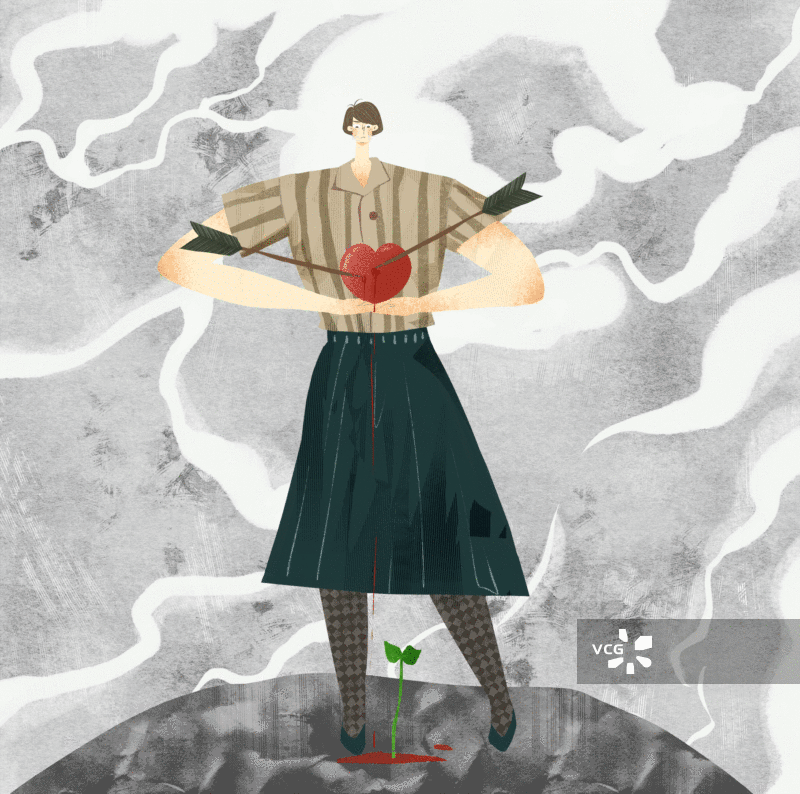 受伤让自己成长插画GIF动图图片素材