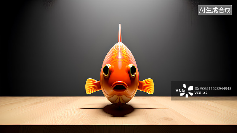 【AI数字艺术】模型插画 地板上的鱼模型图片素材