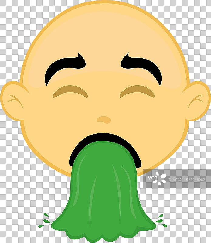 呕吐表情符号图片素材