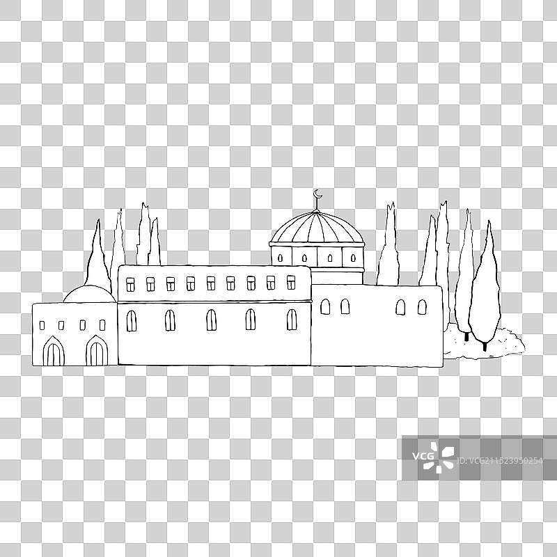 耶路撒冷老城的圆顶图片素材