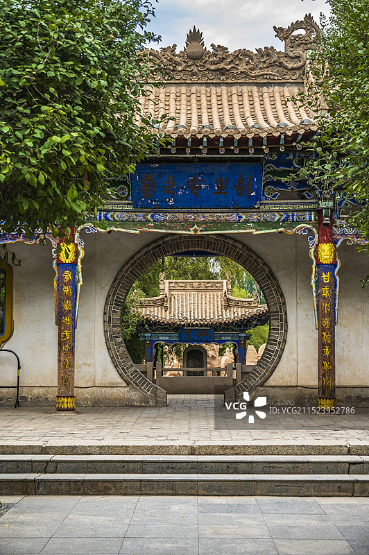 甘肃酒泉市肃州区汉式园林——西汉酒泉胜迹图片素材