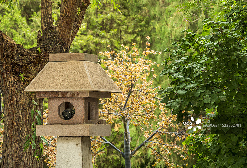 甘肃酒泉市肃州区汉式园林——西汉酒泉胜迹——西汉灯柱图片素材